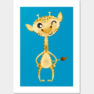 Cute giraffe Posters and Art